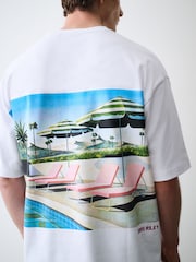White Chris Riley Pool Single Seminal T-Shirt - Image 1 of 10