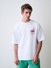 White Chris Riley Pool Single Seminal T-Shirt - Image 2 of 10