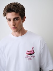 White Chris Riley Pool Single Seminal T-Shirt - Image 5 of 10