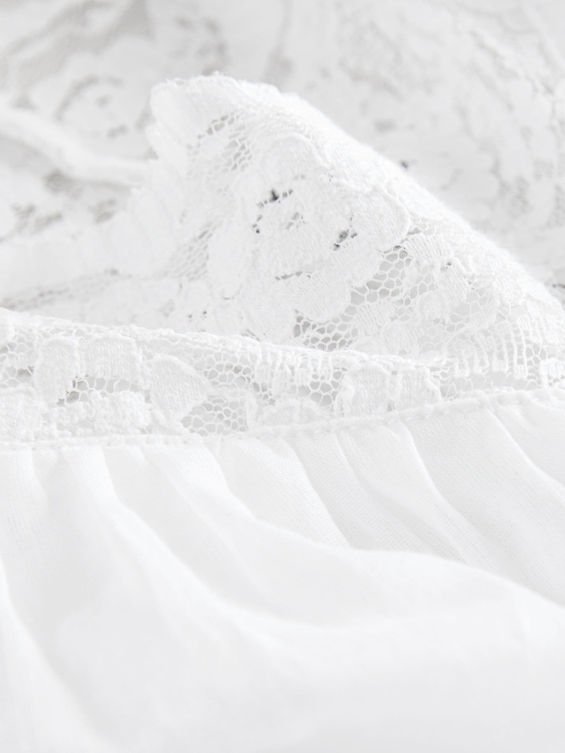 Buy White Lace Trim Cami Top from Next Romania