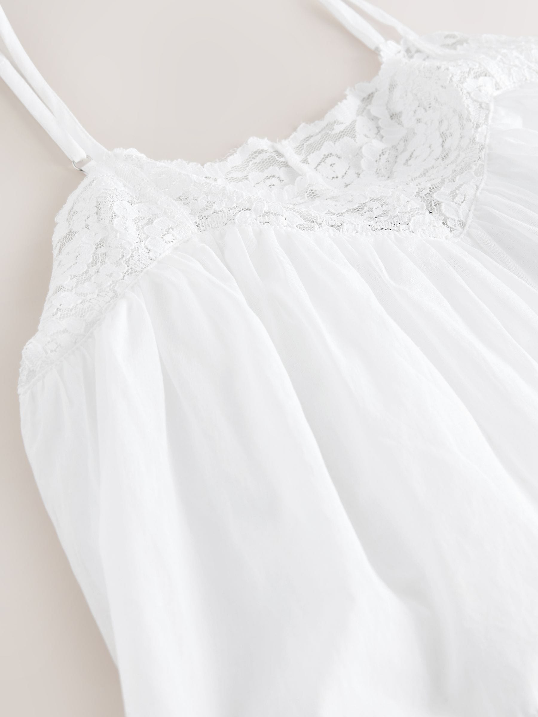 Buy White Lace Trim Cami Top from the Next UK online shop