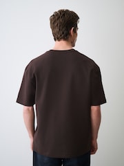 Brown Blue Text Regular Fit Graphic Print Heavy Weight T-Shirt - Image 3 of 6