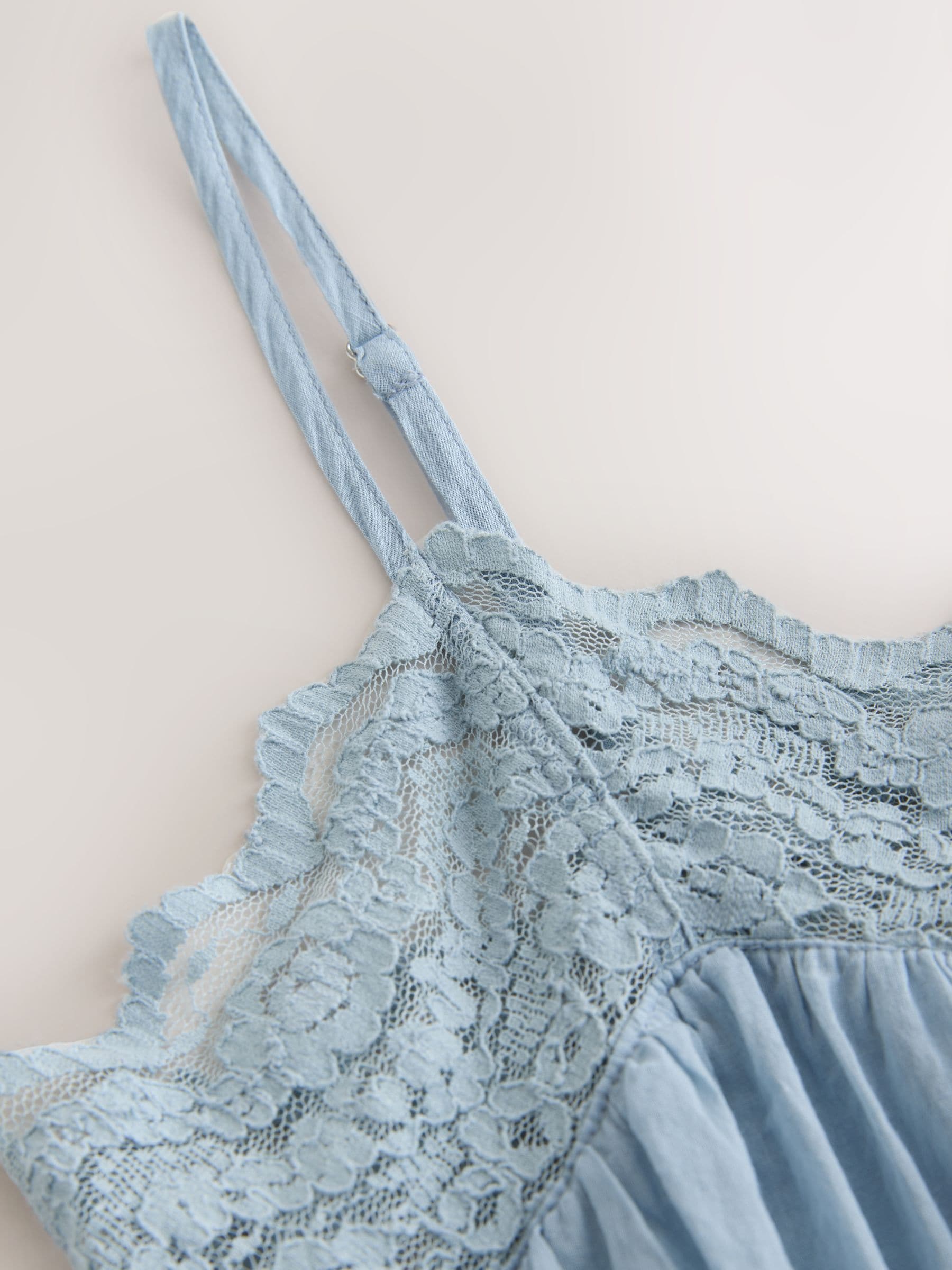 Buy Blue Lace Trim Cami Top from the Next UK online shop