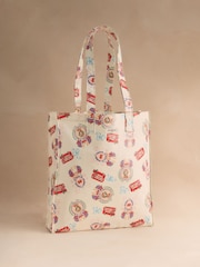 Cath Kidston Ecru London Print Large Book Bag - Image 1 of 5