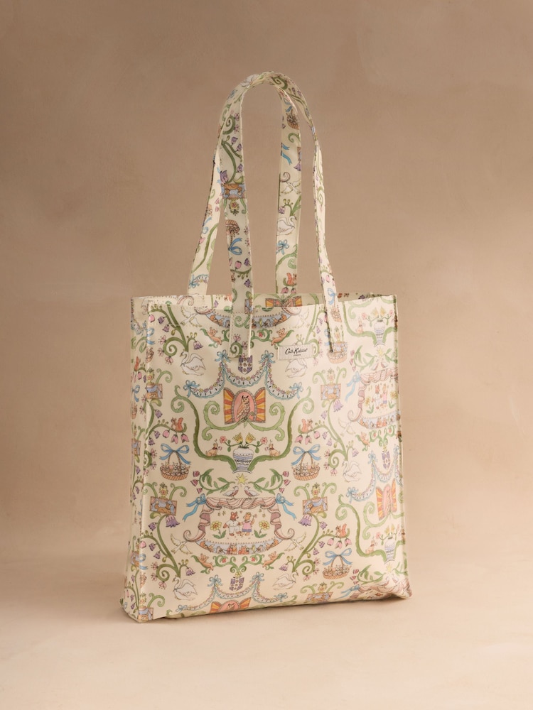 Cath Kidston Ecru Floral Large Book Bag - Image 1 of 3