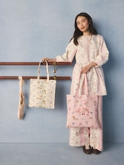 Cath Kidston Ecru Flutter Stripe Ecru Large Book Bag - Image 3 of 6