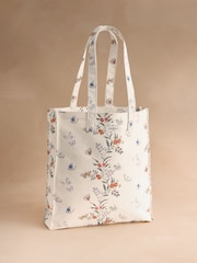 Cath Kidston Ecru Flutter Stripe Ecru Large Book Bag - Image 4 of 6