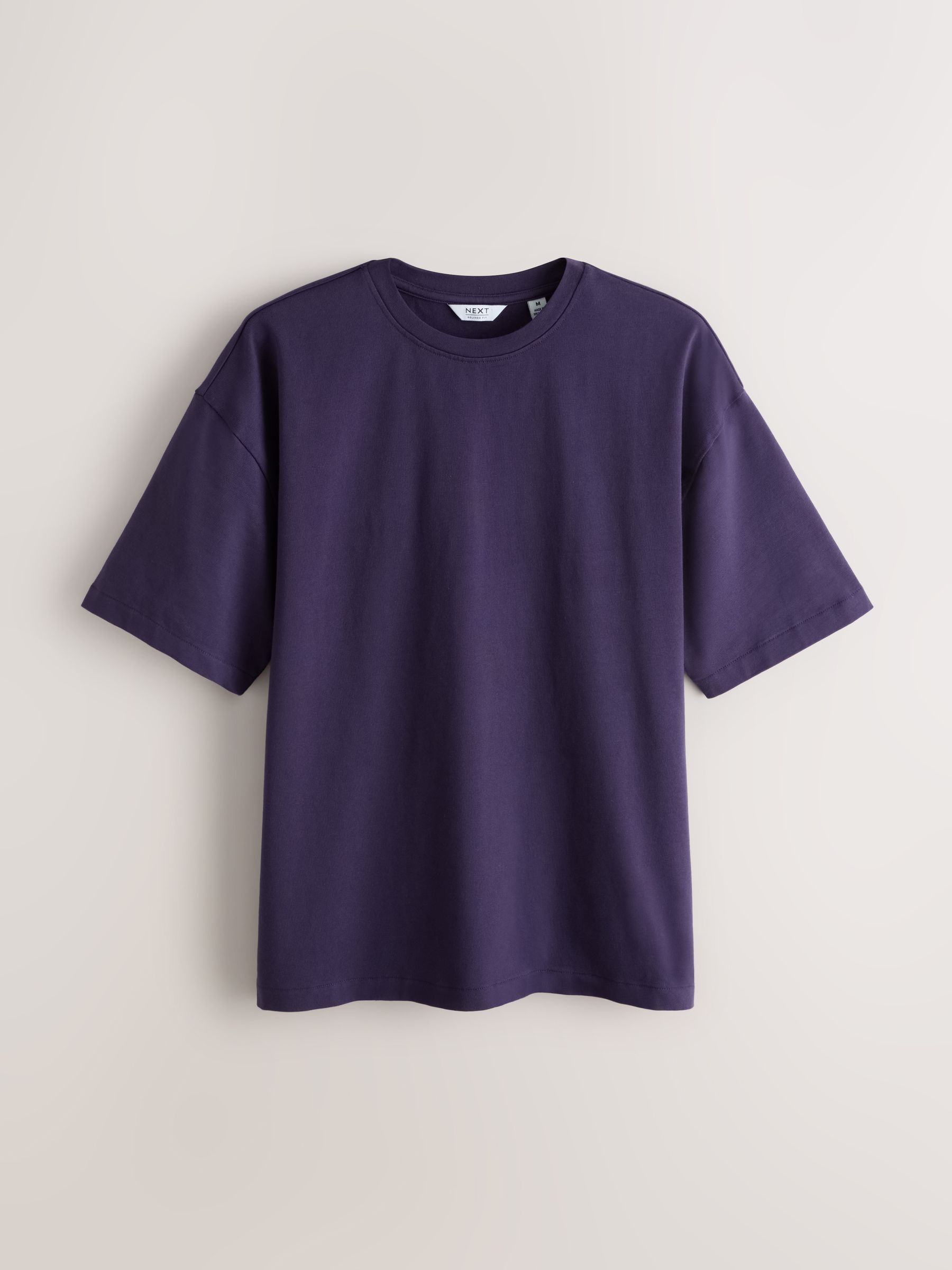 Buy Purple Deep Relaxed Fit Heavyweight T-Shirt from Next USA