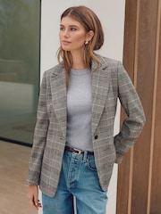 monochrome - Blazer à carreaux N.Premium à simple boutonnage - Image 2 de 11