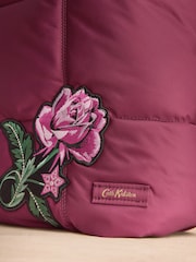 Cath Kidston Burgundy Red Flower Crest Portobello Tote Bag - Image 9 of 9