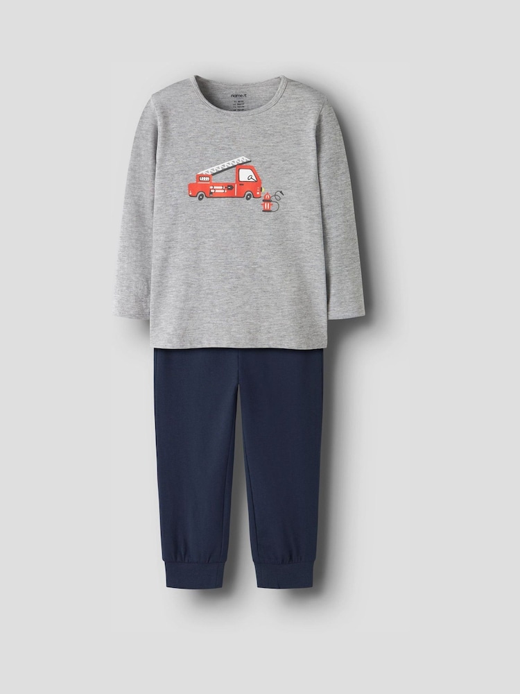 Name It Grey Fire Truck Pyjamas Set - Image 1 of 3 Name It Grey Fire Truck Pyjamas Set - Image 1 of 3