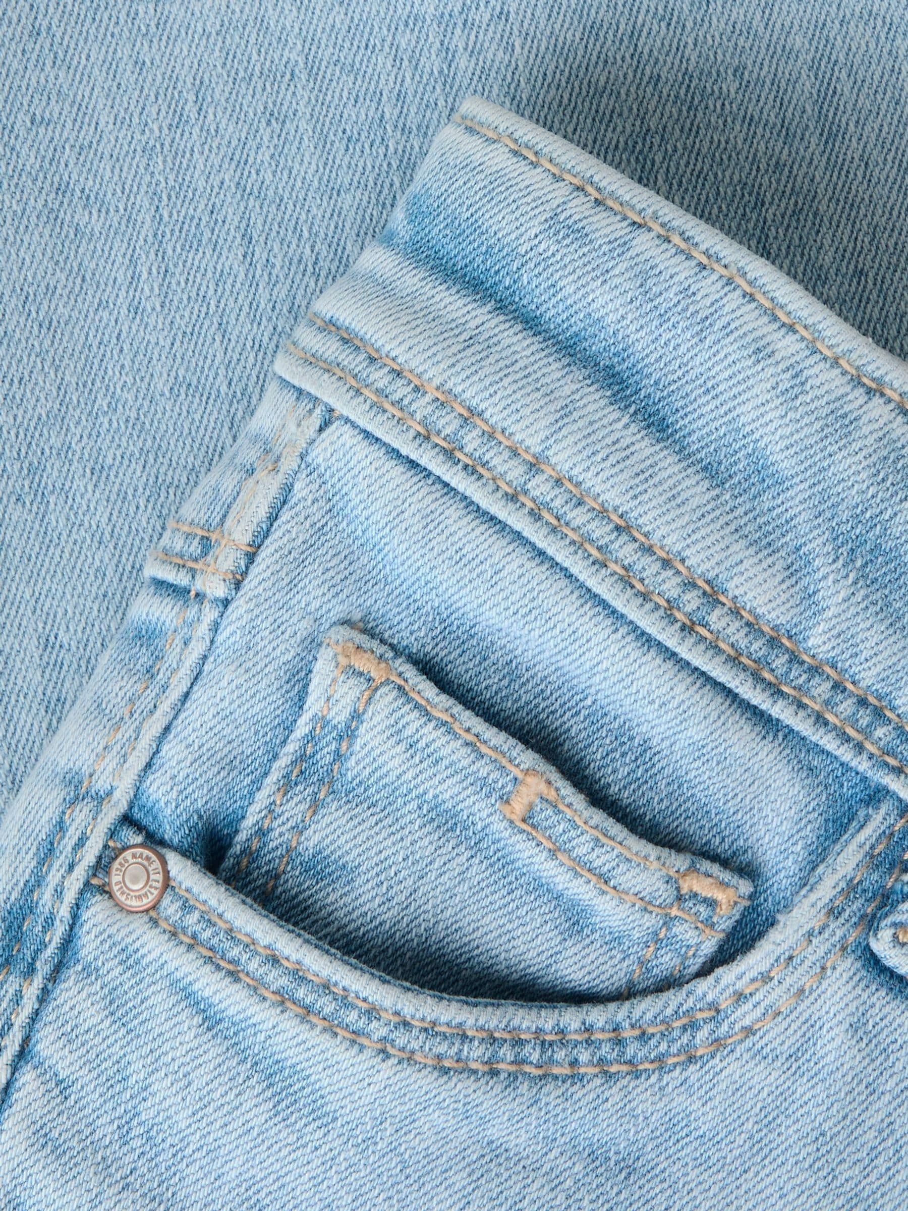 Buy Name It Sky Blue Girls Flare Jeans With Adjustable Waist from