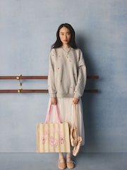Cath Kidston Ballet Shoes Stripe Tote Bag - Image 1 of 4