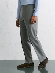 אפור בהיר - גזרה רגילה - Stretch Smart Twill Trousers - תמונה 1 מתוך 4