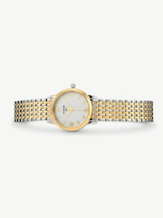 D.Louise Gold Tone Classic Link Round Bi-Metal Watch 20mm - Image 2 of 4