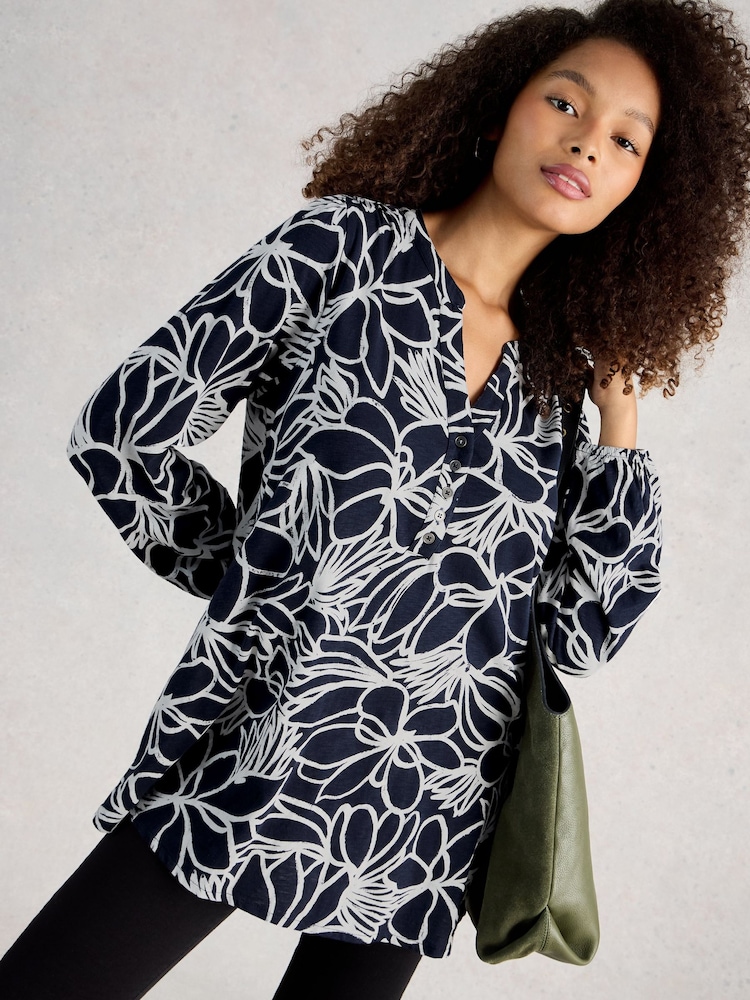 White Stuff Blue Phoebe Tunic - Image 2 of 6 White Stuff Blue Phoebe Tunic - Image 2 of 6