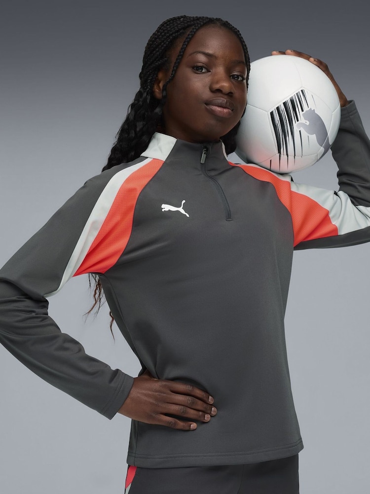 Grå - Puma Individual LIGA Kvartglidelås Topp - Bilde 1 av 6