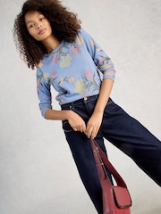 Azul - White Stuff Clara Long Sleeves T-Shirt - Imagen 2 de 6