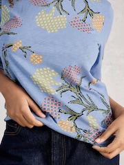 Azul - White Stuff Clara Long Sleeves T-Shirt - Imagen 4 de 6