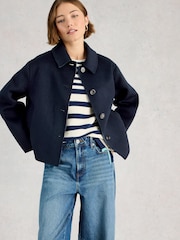 White Stuff Blue Aden Wool Blend Jacket - Image 2 of 6