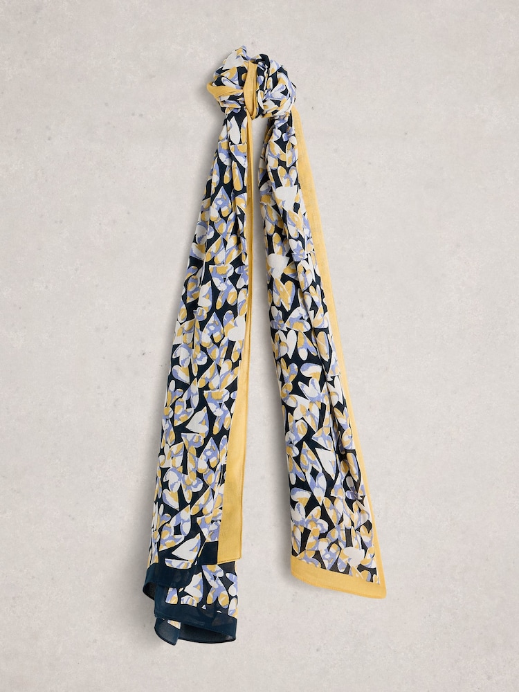 White Stuff Yellow Sophie Printed Scarf - Image 1 of 3 White Stuff Yellow Sophie Printed Scarf - Image 1 of 3