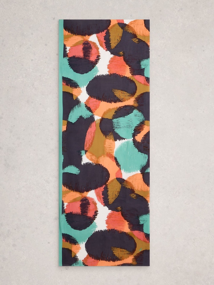 White Stuff Black Sophie Printed Scarf - Image 2 of 3 White Stuff Black Sophie Printed Scarf - Image 2 of 3