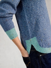 White Stuff Blue Talia Nep Jumper - Image 4 of 6