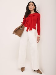 كنزة بوشاح من مزيج القطن من Mint Velvet - صورة 4 من 7