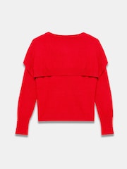 Mint Velvet Red Cotton Blend Scarf Jumper - Image 7 of 7