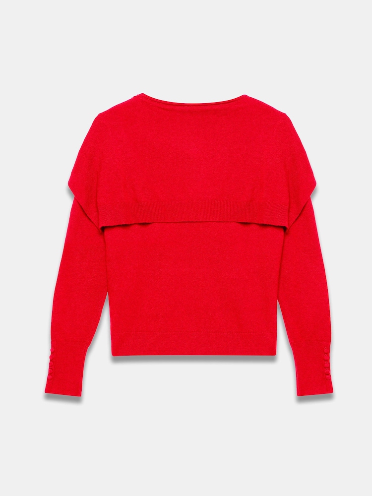 Mint Velvet Red Cotton Blend Scarf Jumper - Image 7 of 7 Mint Velvet Red Cotton Blend Scarf Jumper - Image 7 of 7