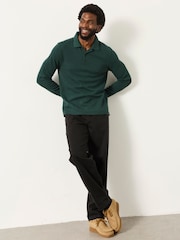 Melns - FatFace Perth Pleat Front Chinos - Attēls 5 no 6