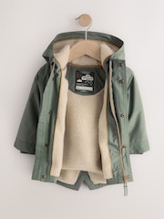 Green Waterproof Borg Lined Parka (3mths-7yrs) - Image 7 of 12