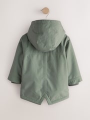 Green Waterproof Borg Lined Parka (3mths-7yrs) - Image 8 of 12