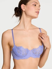 Victoria's Secret Verywinkle Purple Unlined Balcony Lace Bra - Image 1 of 2