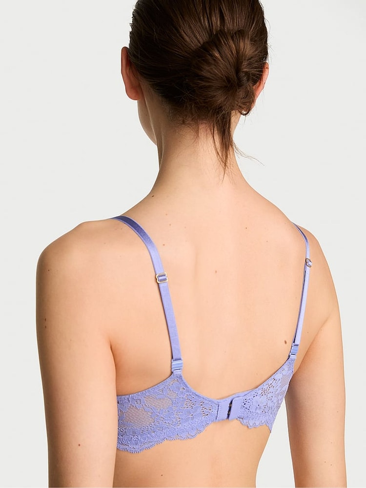 Victoria's Secret Verywinkle Purple Unlined Balcony Lace Bra - Image 2 of 2