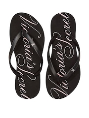 Victoria's Secret Black Flip Flops - Image 1 of 2