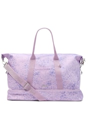 Victoria's Secret Pink Purple Leopard Weekender Duffle Bag - Image 3 of 4