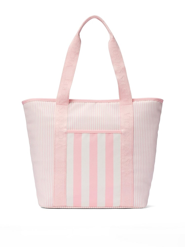 Victoria's Secret Pink Iconic Stripe Cooler Tote Bag - Image 2 of 6 Victoria's Secret Pink Iconic Stripe Cooler Tote Bag - Image 2 of 6