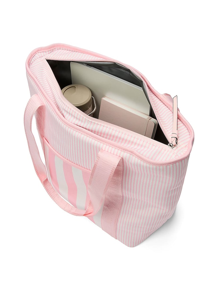 Victoria's Secret Pink Iconic Stripe Cooler Tote Bag - Image 6 of 6 Victoria's Secret Pink Iconic Stripe Cooler Tote Bag - Image 6 of 6