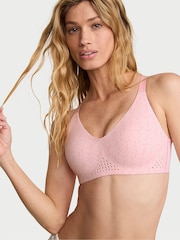 Victoria's Secret Dusk Pink Logos Featherweight™ Medium Impact V-Neck Sports Bra - Image 1 of 2