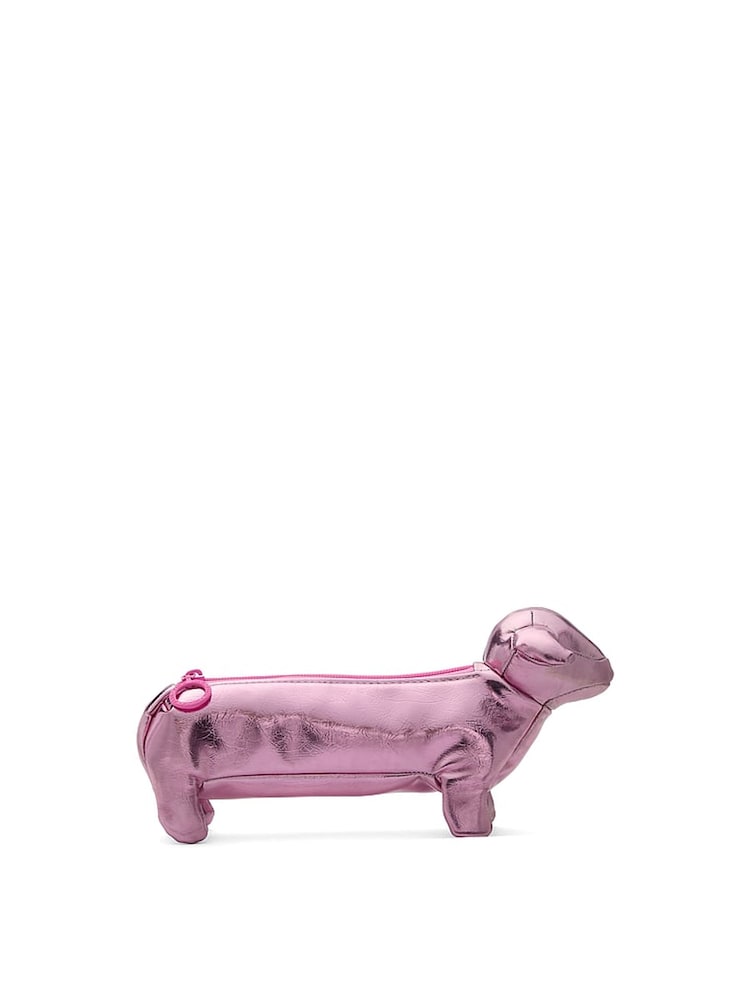 Victoria's Secret Pink Pink Tulip Metallic Dog Makeup Bag - Image 2 of 3