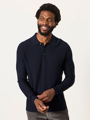 FatFace Rye Navy Knitted Long Sleeve Jumper - Image 1 of 6