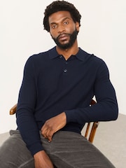 FatFace Rye Navy Knitted Long Sleeve Jumper - Image 4 of 6