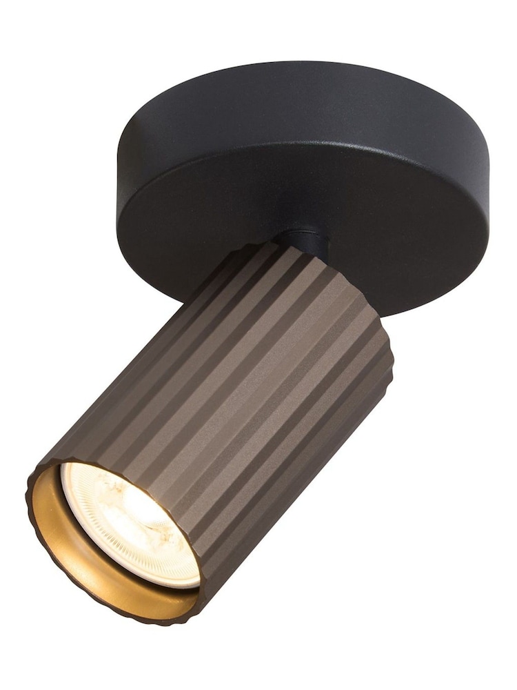 Searchlight Bronze Nanna Fluted Spotlight GU10 - Image 2 of 4 Searchlight Bronze Nanna Fluted Spotlight GU10 - Image 2 of 4