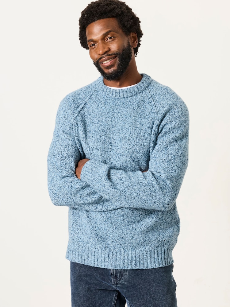 FatFace Deanston Light Blue Crew Neck Jumper - Image 1 of 6