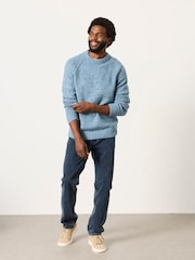 FatFace Deanston Light Blue Crew Neck Jumper - Image 3 of 6