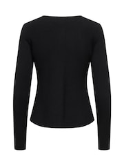 ONLY Black Metal Button Cardigan - Image 5 of 6
