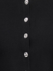 ONLY Black Metal Button Cardigan - Image 6 of 6