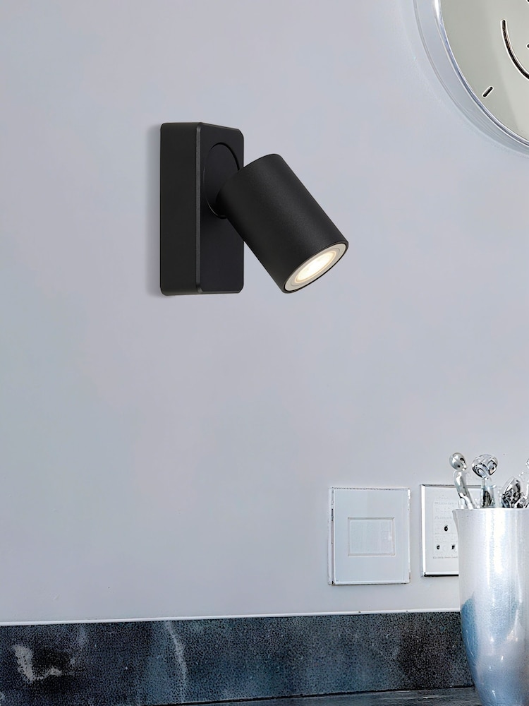 Searchlight Sand Black Moon 1 Spotlight GU10 - Image 1 of 4 Searchlight Sand Black Moon 1 Spotlight GU10 - Image 1 of 4