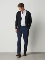 כחול  - גזרה רגילה - Stretch Smart Twill Trousers - תמונה 1 מתוך 4